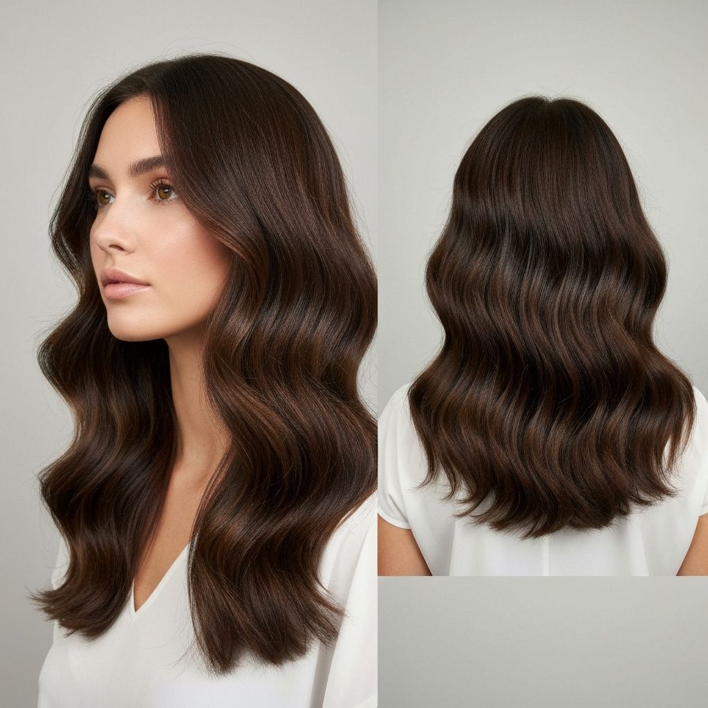 Professional wavy hairstyle with elegant styling